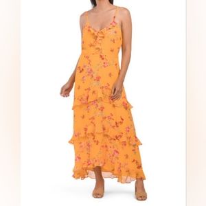 1.State yellow floral gown